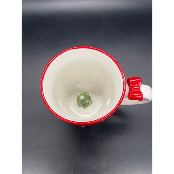 3D Global Design Kate Williams Christmas Mug with Tree Red & White Polka Dots - Picture 4 of 8